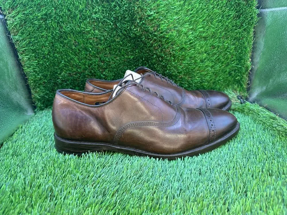 Allen Edmonds Fifth Avenue Oxford Dress Shoes Men's 9.5 Brown Leather Cap Toe